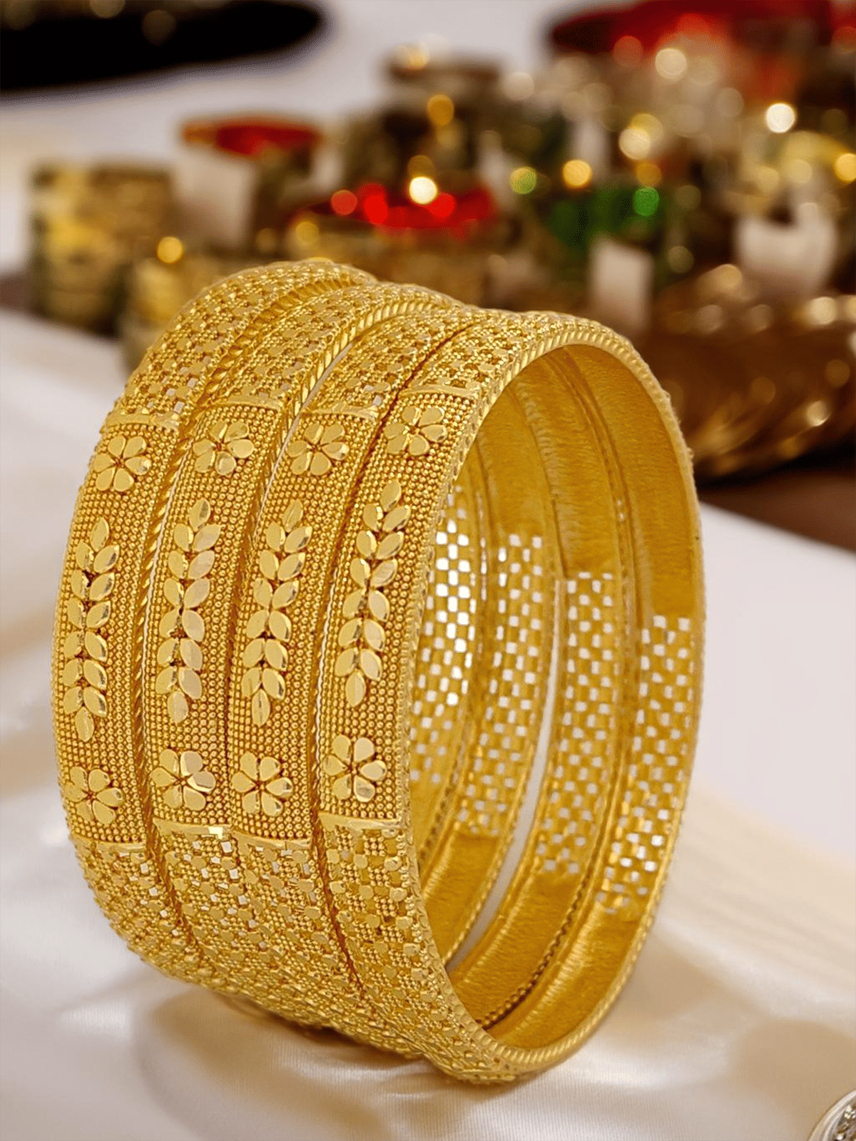 Jewels Kafe Gold Bangle Set ( Pack of 4 ) Jewels Kafe Gold Bangle Set ( Pack of 4 )