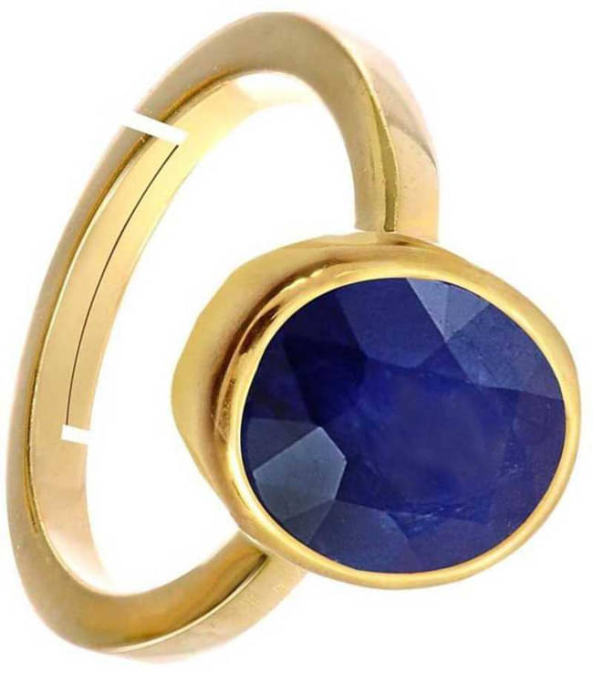     			NATURAL AND CERTIFIED BLUE STONE ADJUSABLE GOLD PLATED RING
