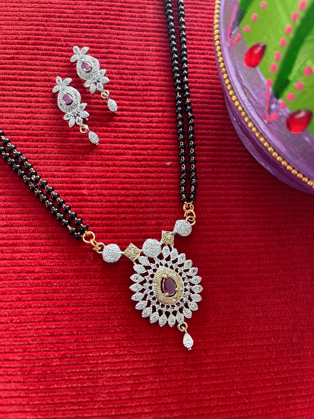 Opus Gems Black Mangalsutra Set ( Pack of 1 ) Opus Gems Black Mangalsutra Set ( Pack of 1 )