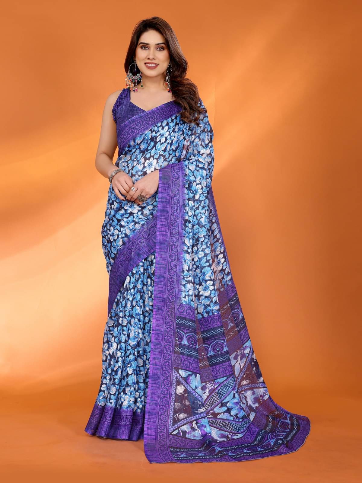 PEER STORE Cotton Printed Saree With Unstitched Blouse Piece ( Burgundy ) PEER STORE Cotton Printed Saree With Unstitched Blouse Piece ( Burgundy )