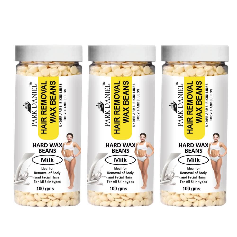 Park Daniel Hard Wax Beans Milk Flavour 100g Pack of 3 Waxing Kit 100 g Pack of 3     			Park Daniel Hard Wax Beans Milk Flavour 100g Pack of 3 Waxing Kit 100 g Pack of 3