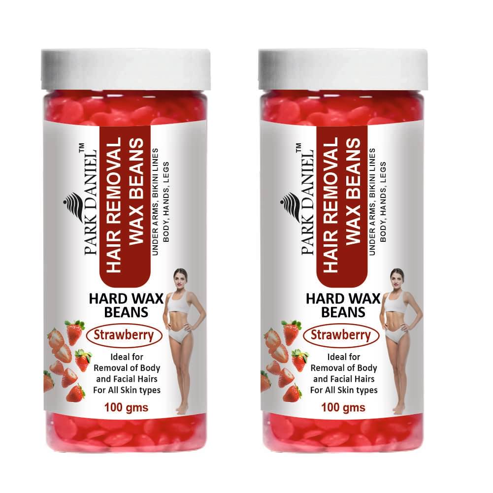 Park Daniel Hard Wax Beans Strawberry Flavour Waxing Kit 200 g Pack of 2 Park Daniel Hard Wax Beans Strawberry Flavour Waxing Kit 200 g Pack of 2