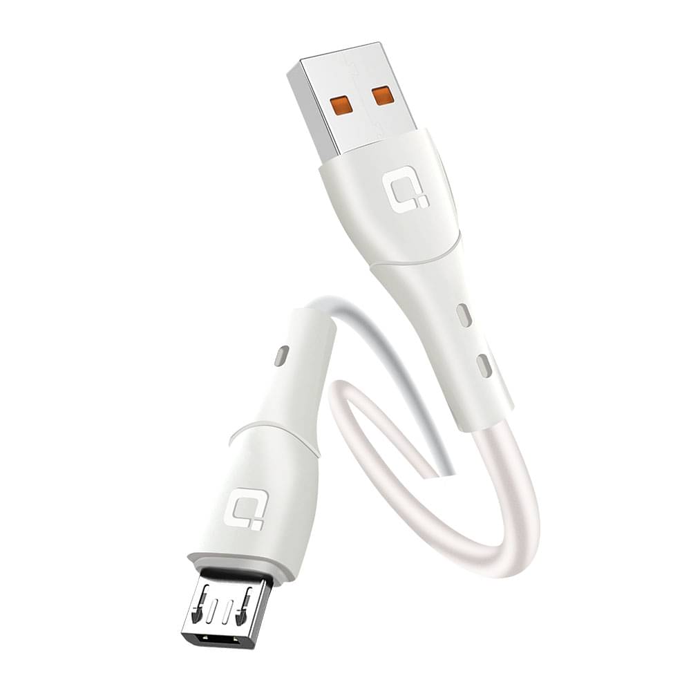     			QUANTRON 1m Data Cables Connector Type: USB Type-A to Micro USB - White