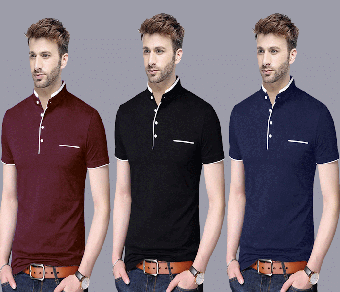     			Reya Men Cotton Blend Regular Fit Printed T-Shirt ( Multicolor4 )