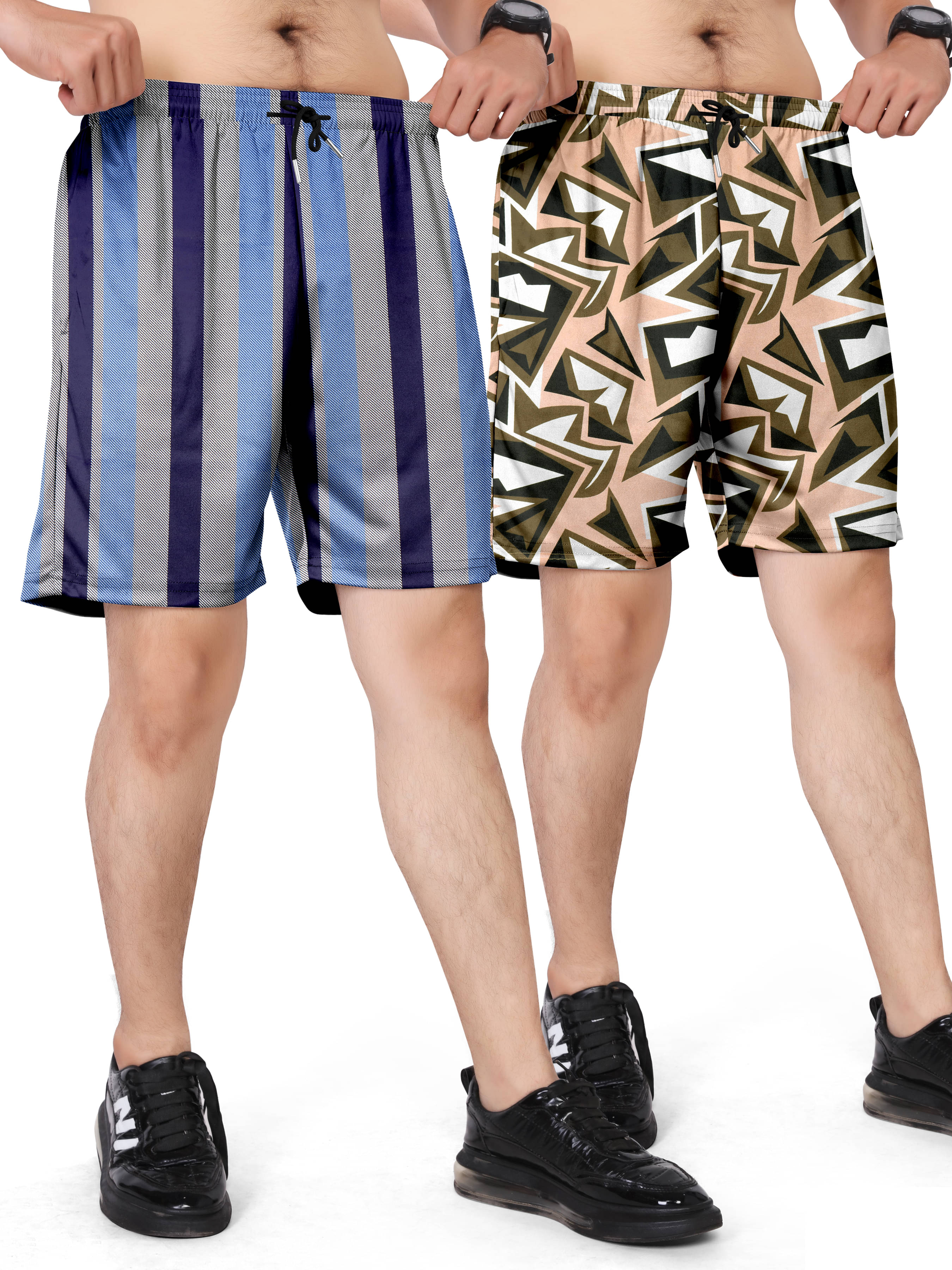 Riglozi Multicolor 1 Cotton Blend Men's Shorts ( Pack of 2 )     			Riglozi Multicolor 1 Cotton Blend Men's Shorts ( Pack of 2 )