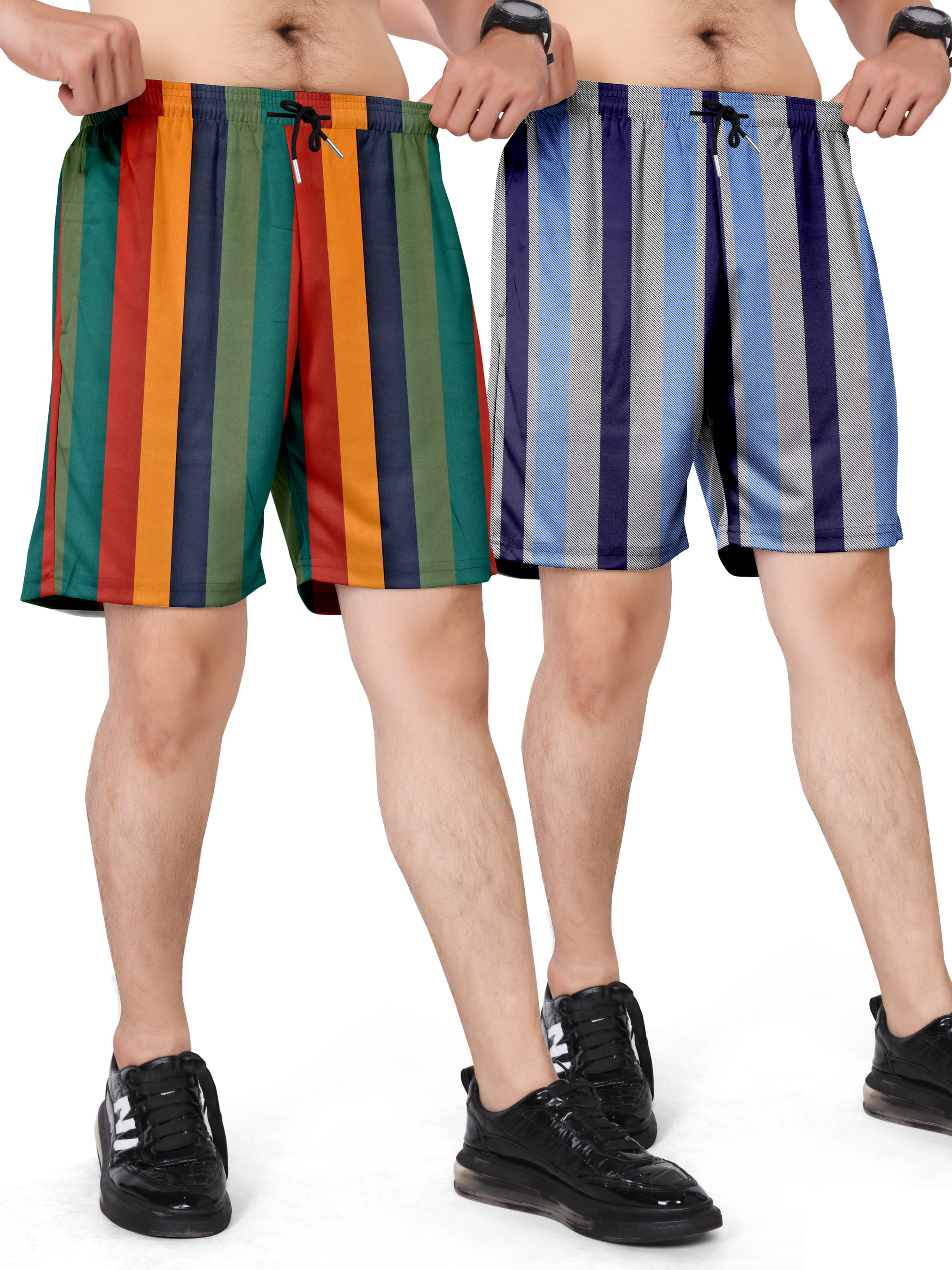 Riglozi Multicolor 7 Cotton Blend Men's Shorts ( Pack of 2 ) Riglozi Multicolor 7 Cotton Blend Men's Shorts ( Pack of 2 )