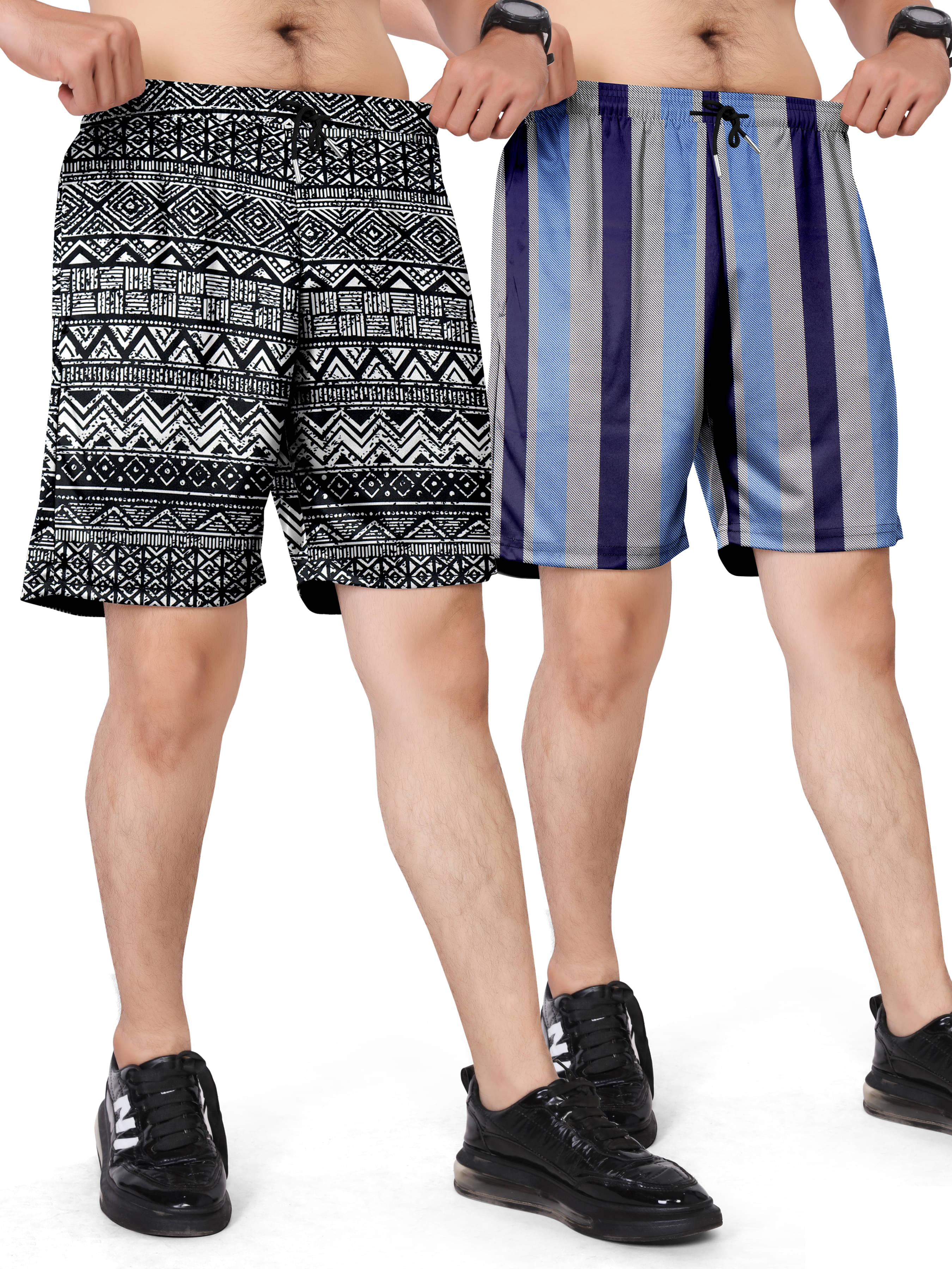 Riglozi Multicolor 9 Cotton Blend Men's Shorts ( Pack of 2 )     			Riglozi Multicolor 9 Cotton Blend Men's Shorts ( Pack of 2 )