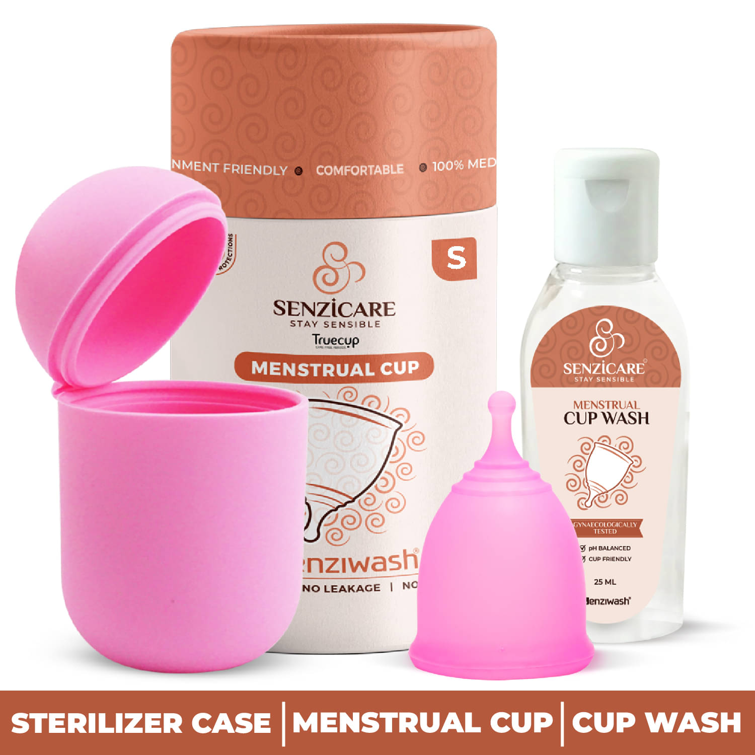     			Senziwash Silicone Reusable Menstrual Cup Small ( Pack of 1 )