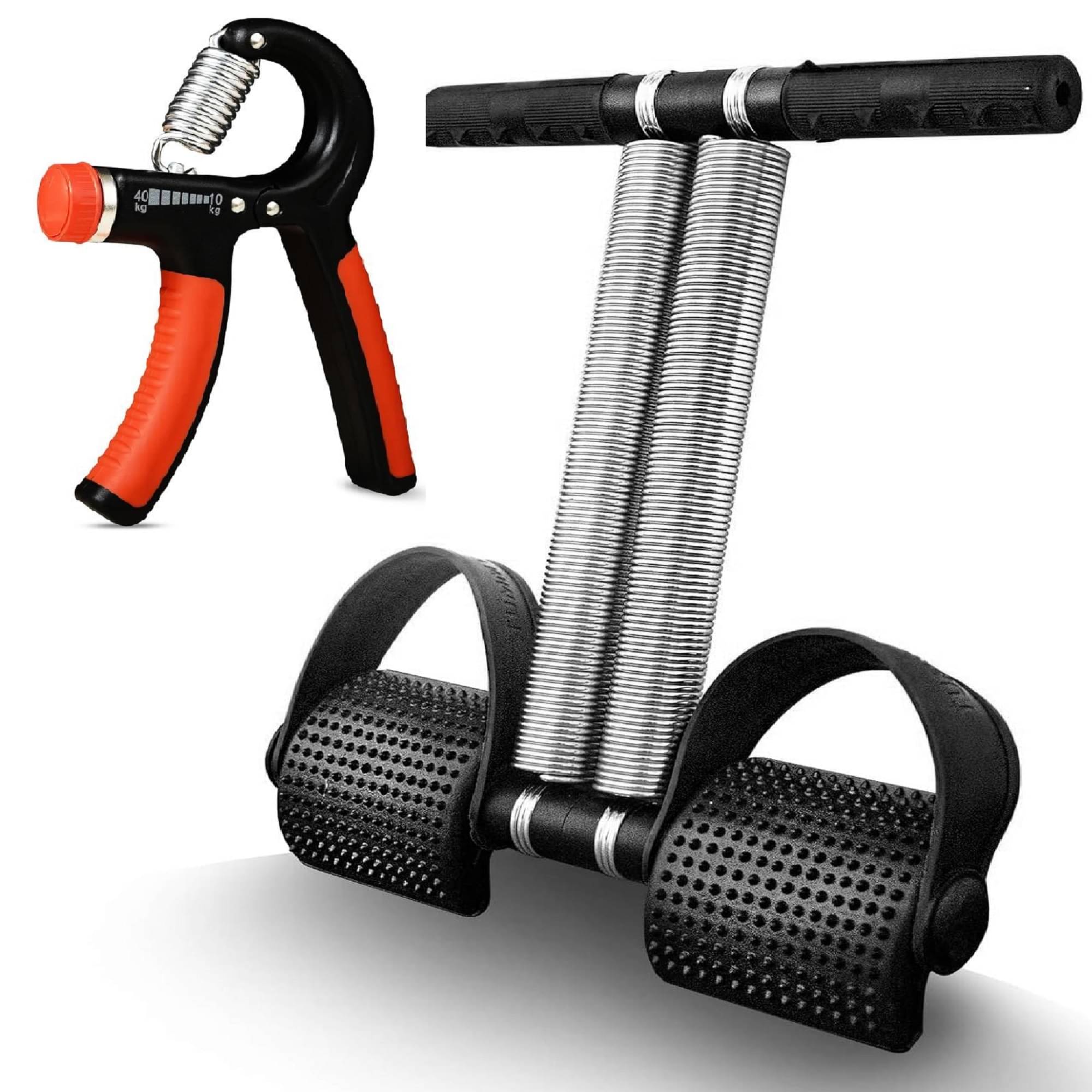 Shopeleven Tummy Trimmer Double Spring with Normal Hand Gripper Combo Pack for Men & Women - Ab Exercise Equipment for Home & Gym Use - Stomach, Abs, Belly Exercise     			Shopeleven Tummy Trimmer Double Spring with Normal Hand Gripper Combo Pack for Men & Women - Ab Exercise Equipment for Home & Gym Use - Stomach, Abs, Belly Exercise