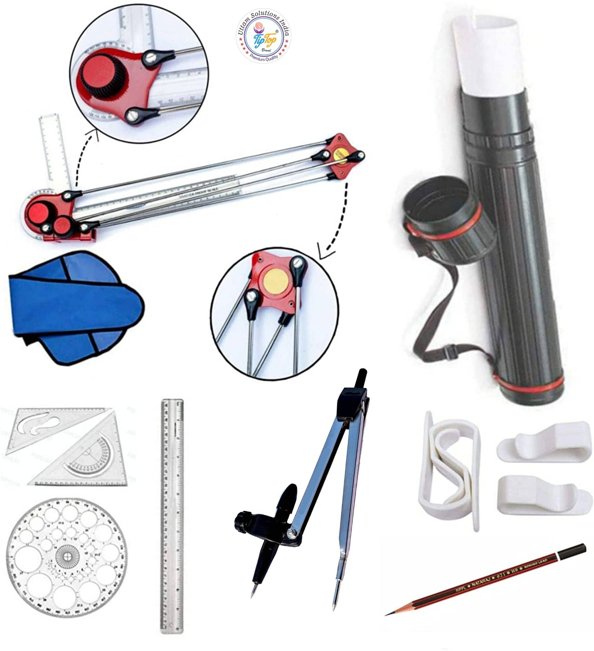     			Uttam Drafting-9 Drafting Kit (Pack of 9)