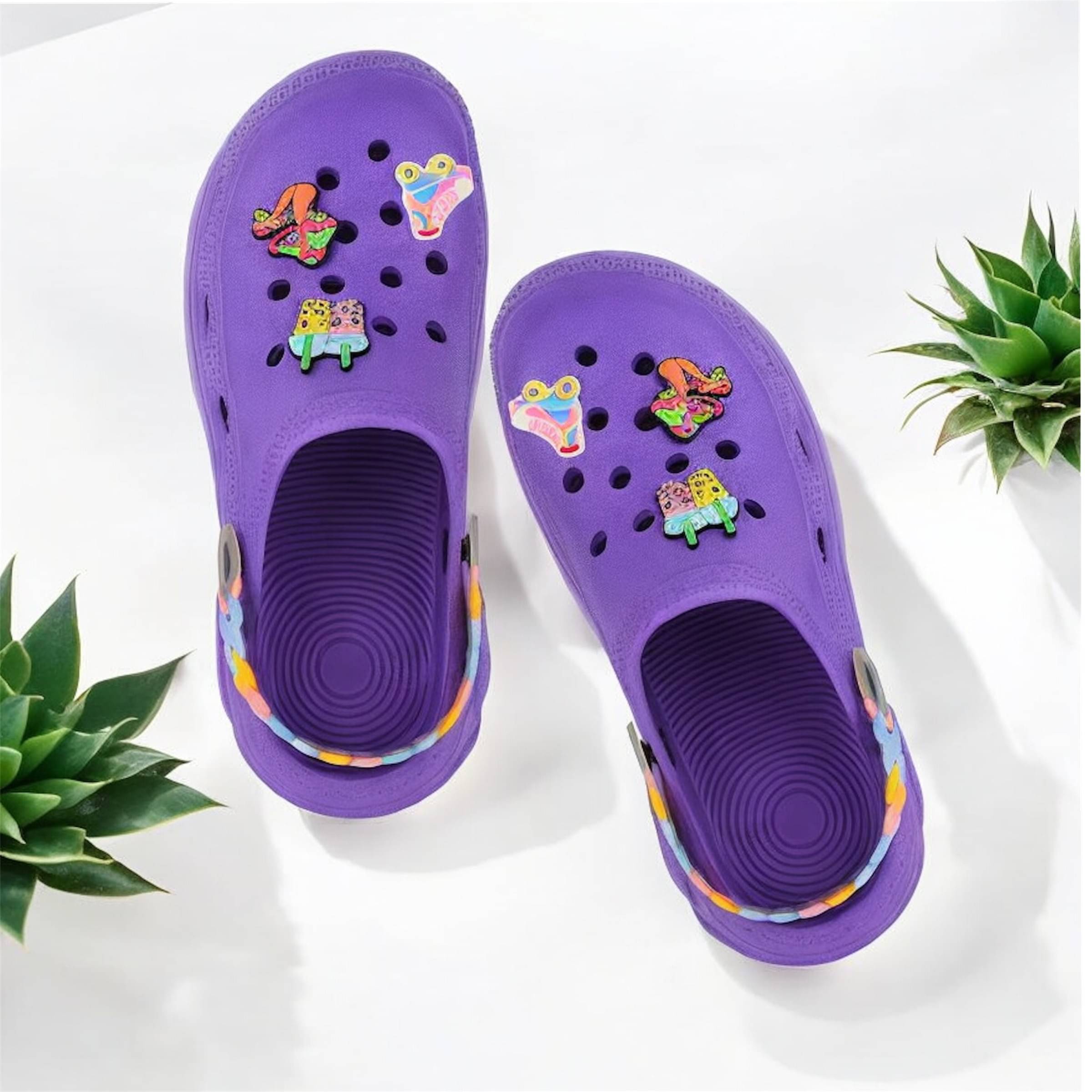     			Deflow Purple Women's Clogs