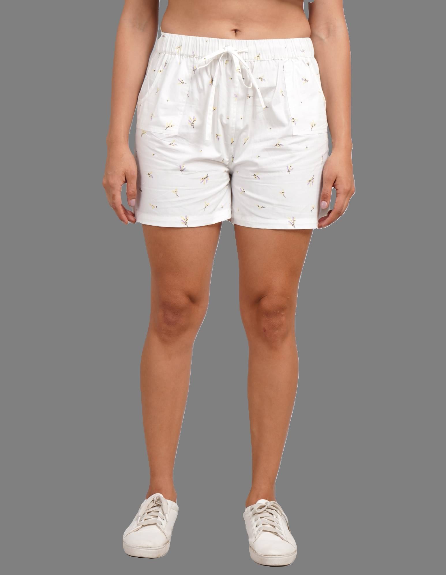     			Dwears Cotton Hot Pants - White Single