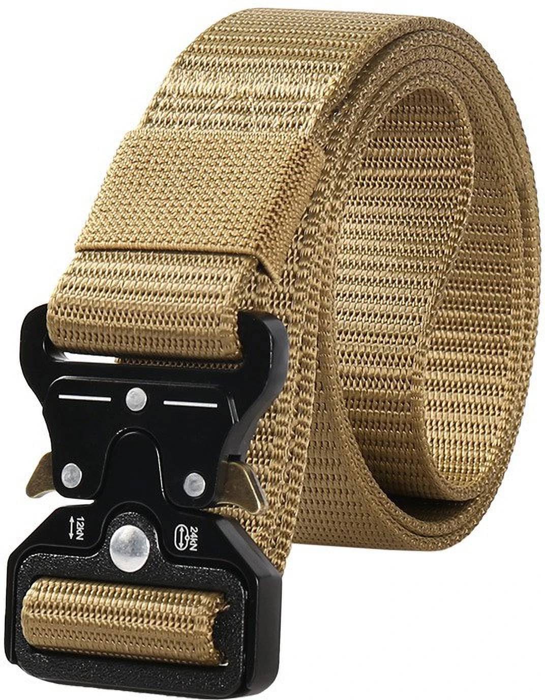 Front Look - Beige Nylon Men's Casual Belt ( Pack of 1 ) Front Look - Beige Nylon Men's Casual Belt ( Pack of 1 )