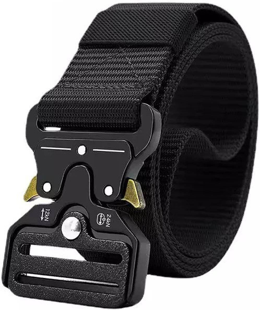 Front Look - Black Nylon Men's Casual Belt ( Pack of 1 ) Front Look - Black Nylon Men's Casual Belt ( Pack of 1 )
