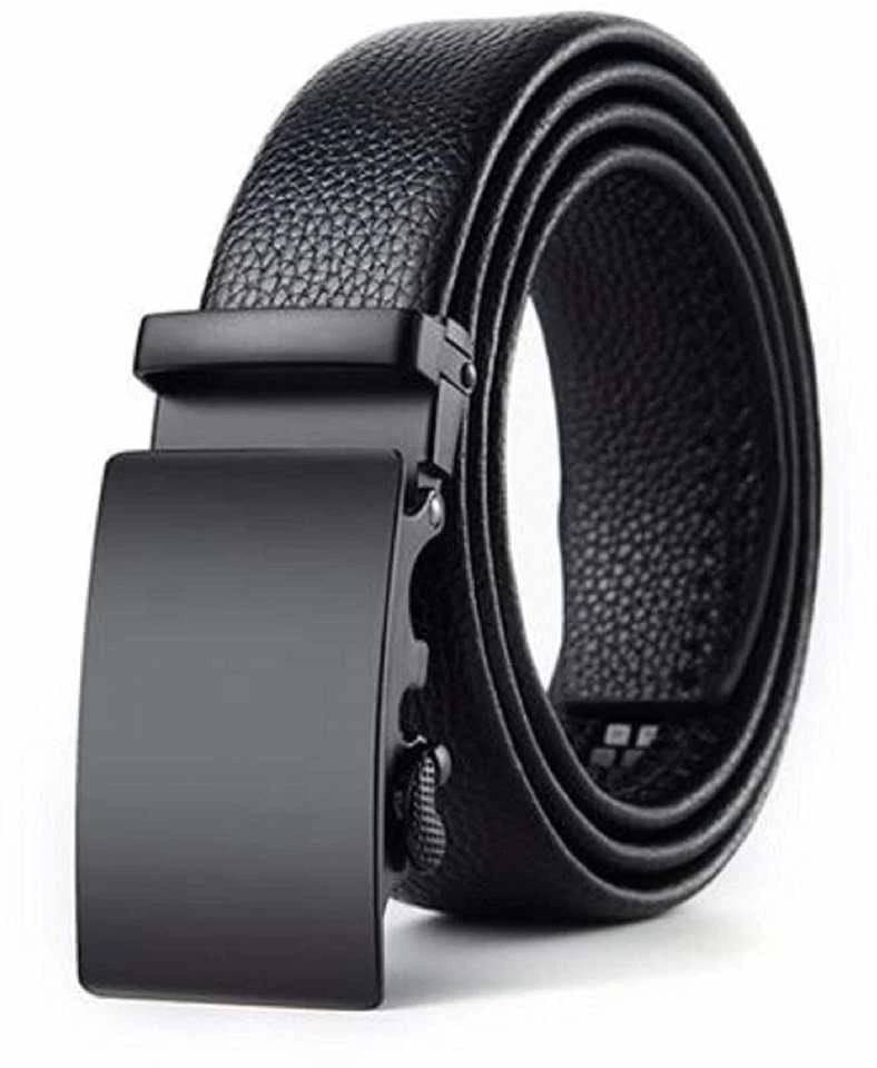 Front Look - Black PU Men's Formal Belt ( Pack of 1 ) Front Look - Black PU Men's Formal Belt ( Pack of 1 )