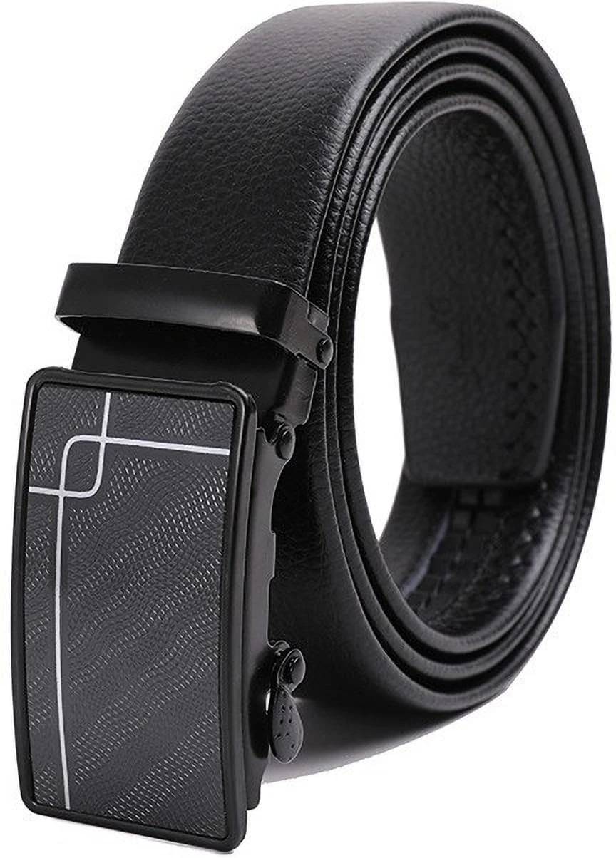     			Front Look - Black Synthetic Men's Formal Belt ( Pack of 1 )