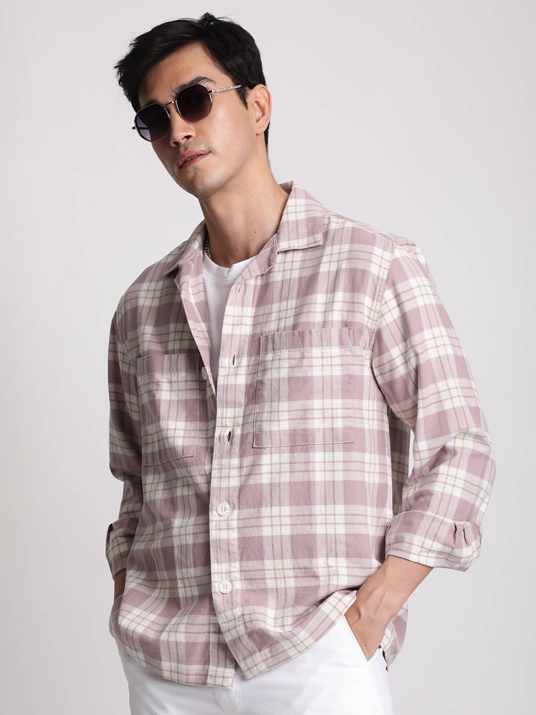     			IVOC 100% Cotton Relaxed Fit Checks Full Sleeves Men's Casual Shirt - Multicolor ( Pack of 1 )