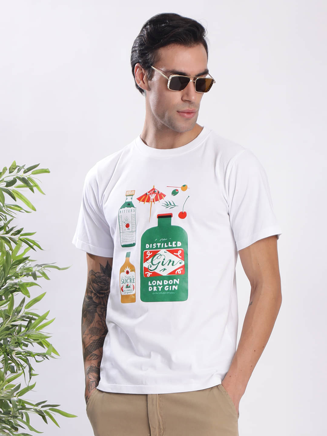 IVOC Men 100% Cotton Regular Fit Printed T-Shirt ( White ) IVOC Men 100% Cotton Regular Fit Printed T-Shirt ( White )