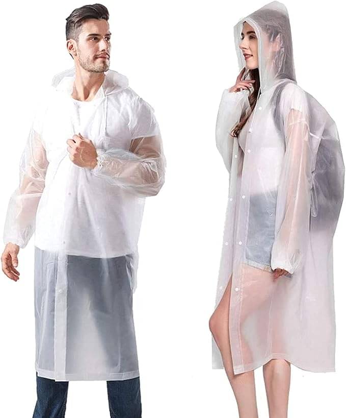     			Infispace Pack of 1 Unisex Raincoat With Hood | Waterproof Rain Poncho |  Material | Reusable | Lightweight | Universal Size | Raincoat for Men and Women raincoat  raincoat lightwaight raincoat plastick raincoat hiking raincoat barsati rainsuit for r