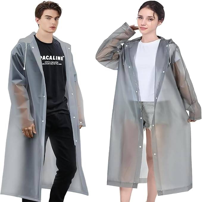     			Infispace Pack of 1 Unisex Raincoat With Hood | Waterproof Rain Poncho |  Material | Reusable | Lightweight | Universal Size | Raincoat for Men and Women raincoat  raincoat lightwaight raincoat plastick raincoat hiking raincoat barsati rainsuit for r