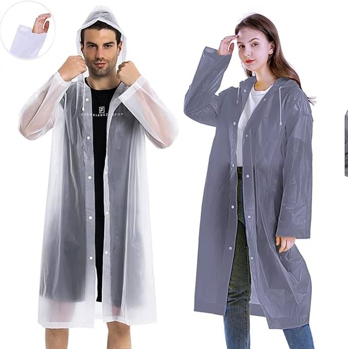     			Infispace Pack of 1 Unisex Raincoat With Hood | Waterproof Rain Poncho |  Material | Reusable | Lightweight | Universal Size | Raincoat for Men and Women raincoat  raincoat lightwaight raincoat plastick raincoat hiking raincoat barsati rainsuit for r