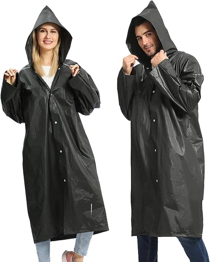     			Infispace Pack of 1 Unisex Raincoat With Hood | Waterproof Rain Poncho |  Material | Reusable | Lightweight | Universal Size | Raincoat for Men and Women raincoat  raincoat lightwaight raincoat plastick raincoat hiking raincoat barsati rainsuit for r