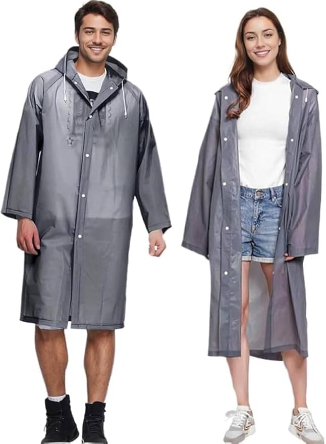     			Infispace Pack of 1 Unisex Raincoat With Hood | Waterproof Rain Poncho |  Material | Reusable | Lightweight | Universal Size | Raincoat for Men and Women raincoat  raincoat lightwaight raincoat plastick raincoat hiking raincoat barsati rainsuit for r