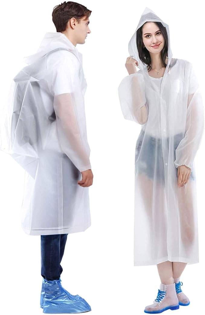     			Infispace Pack of 1 Unisex Raincoat With Hood | Waterproof Rain Poncho |  Material | Reusable | Lightweight | Universal Size | Raincoat for Men and Women raincoat  raincoat lightwaight raincoat plastick raincoat hiking raincoat barsati rainsuit for r