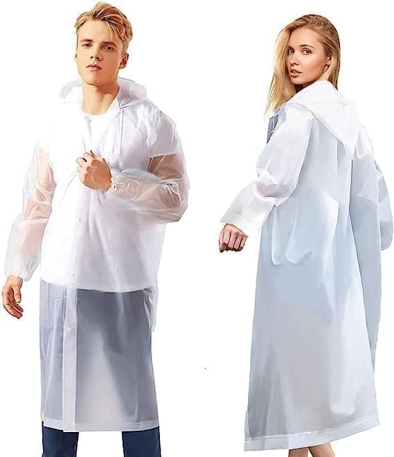 Infispace Pack of 1 Unisex Raincoat With Hood | Waterproof Rain Poncho |  Material | Reusable | Lightweight | Universal Size | Raincoat for Men and Women raincoat  raincoat lightwaight raincoat plastick raincoat hiking raincoat barsati rainsuit for r