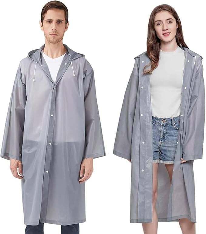     			Infispace Pack of 1 Unisex Raincoat With Hood | Waterproof Rain Poncho |  Material | Reusable | Lightweight | Universal Size | Raincoat for Men and Women raincoat  raincoat lightwaight raincoat plastick raincoat hiking raincoat barsati rainsuit for r