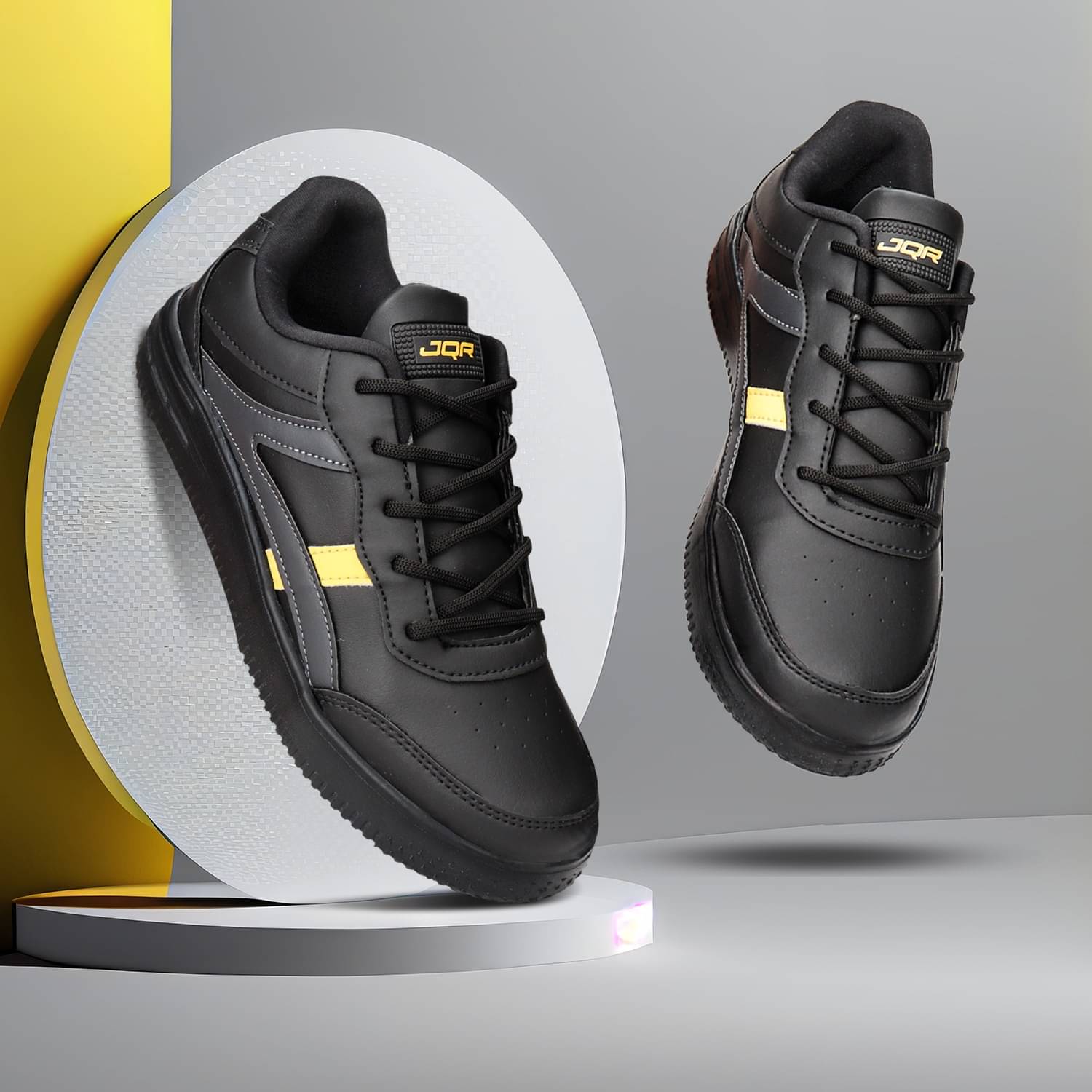     			JQR STAMINAR Black Men's Sneakers