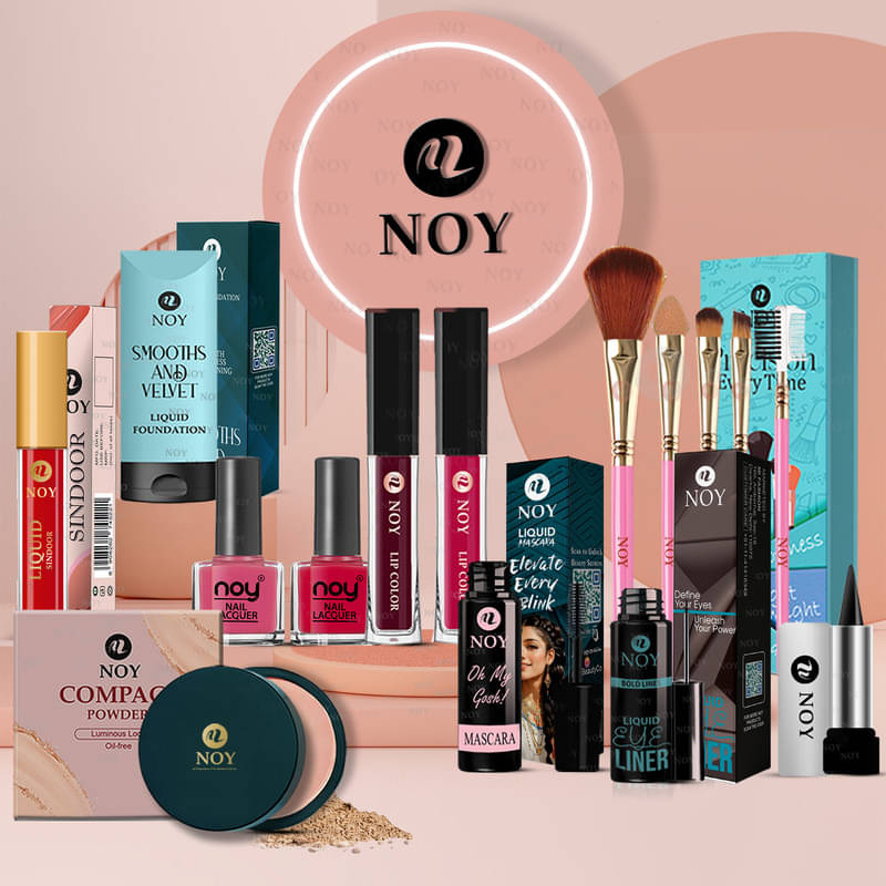 NOY Makeup Kit ( Compact,Mascara,Lipstick,Foundation,Nail Polish,Makeup Brush,Sindoor,Kajal,Eyeliner ) NOY Makeup Kit ( Compact,Mascara,Lipstick,Foundation,Nail Polish,Makeup Brush,Sindoor,Kajal,Eyeliner )