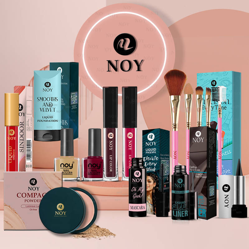     			NOY Makeup Kit ( Compact,Mascara,Lipstick,Foundation,Nail Polish,Makeup Brush,Sindoor,Kajal,Eyeliner )