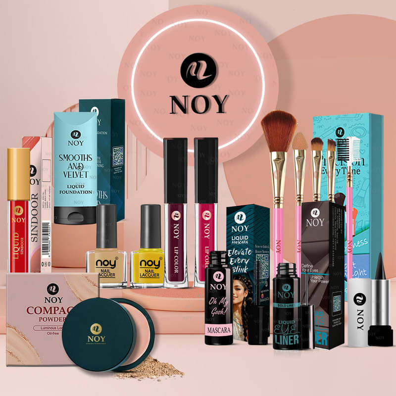 NOY Makeup Kit ( Compact,Mascara,Lipstick,Foundation,Nail Polish,Makeup Brush,Sindoor,Kajal,Eyeliner ) NOY Makeup Kit ( Compact,Mascara,Lipstick,Foundation,Nail Polish,Makeup Brush,Sindoor,Kajal,Eyeliner )