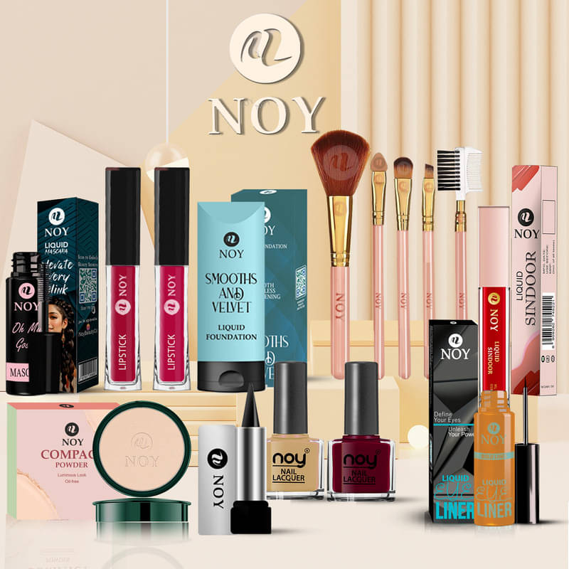    			NOY Makeup Kit ( Compact,Mascara,Lipstick,Foundation,Nail Polish,Makeup Brush,Sindoor,Kajal,Eyeliner )