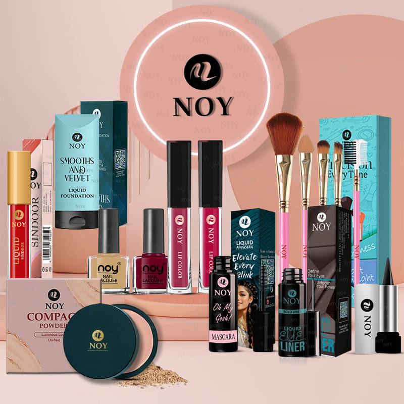 NOY Makeup Kit ( Compact,Mascara,Lipstick,Foundation,Nail Polish,Makeup Brush,Sindoor,Kajal,Eyeliner ) NOY Makeup Kit ( Compact,Mascara,Lipstick,Foundation,Nail Polish,Makeup Brush,Sindoor,Kajal,Eyeliner )