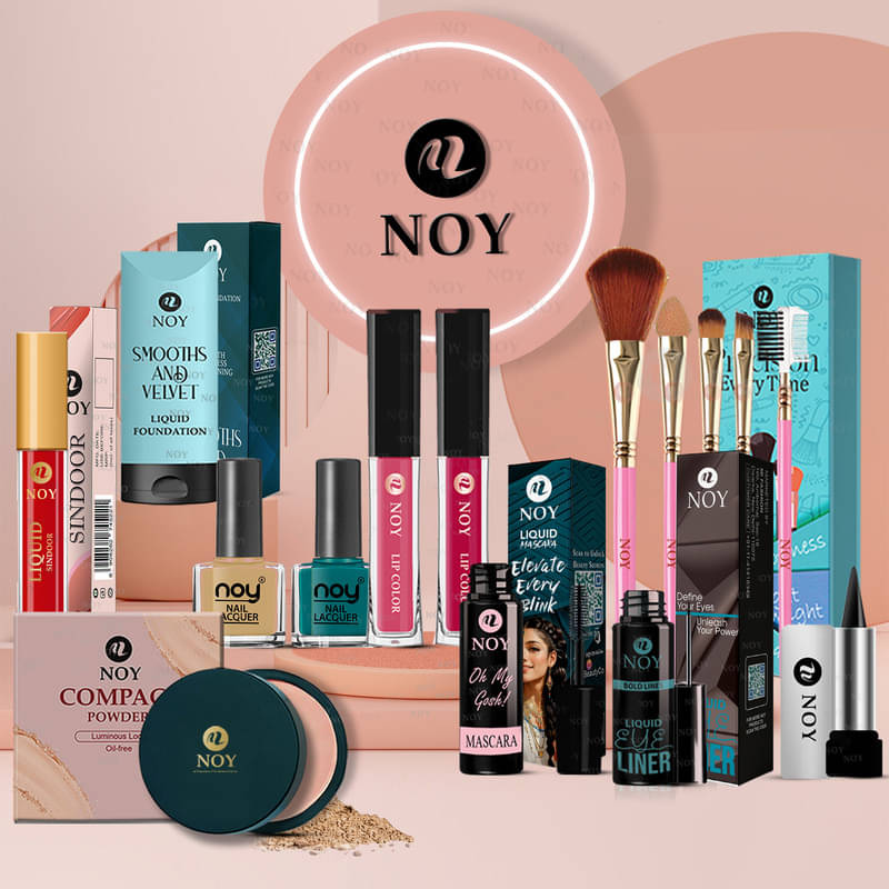     			NOY Makeup Kit ( Compact,Mascara,Lipstick,Foundation,Nail Polish,Makeup Brush,Sindoor,Kajal,Eyeliner )