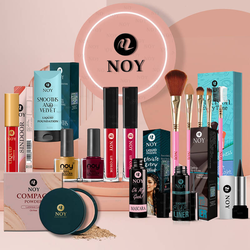     			NOY Makeup Kit ( Compact,Mascara,Lipstick,Foundation,Nail Polish,Makeup Brush,Sindoor,Kajal,Eyeliner )