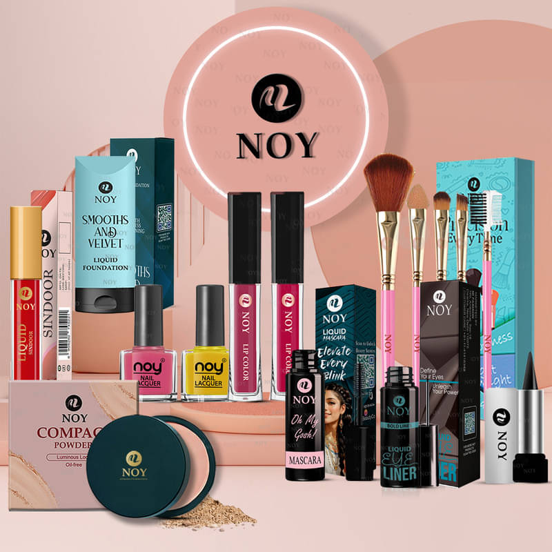 NOY Makeup Kit ( Compact,Mascara,Lipstick,Foundation,Nail Polish,Makeup Brush,Sindoor,Kajal,Eyeliner ) NOY Makeup Kit ( Compact,Mascara,Lipstick,Foundation,Nail Polish,Makeup Brush,Sindoor,Kajal,Eyeliner )