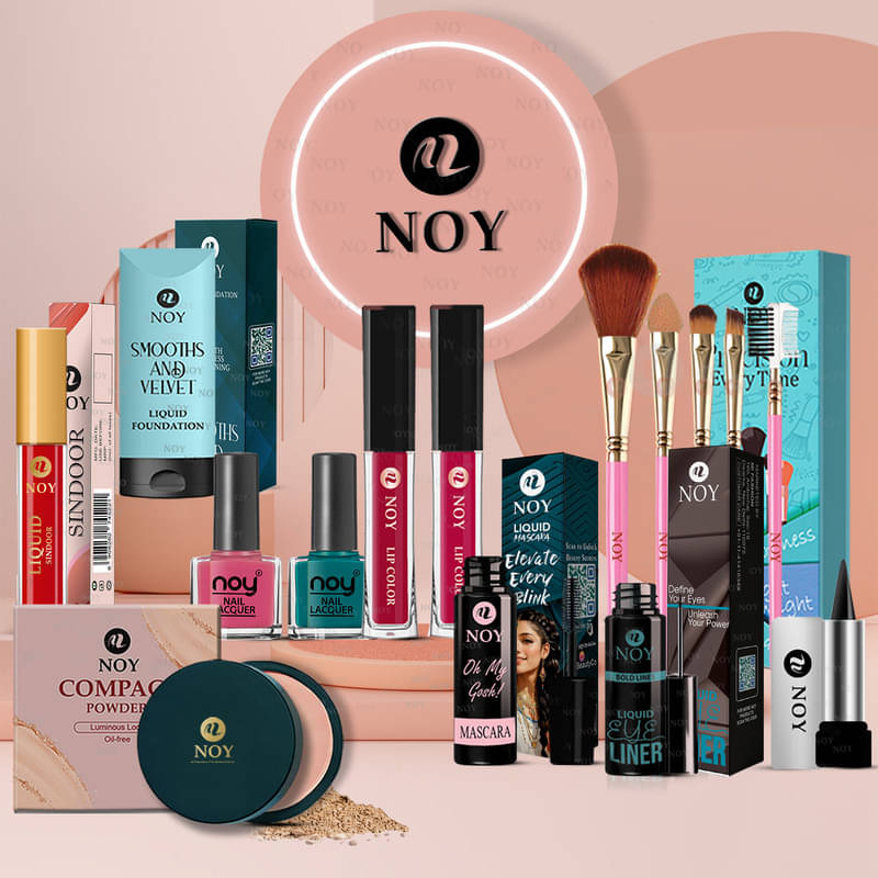 NOY Makeup Kit ( Compact,Mascara,Lipstick,Foundation,Nail Polish,Makeup Brush,Sindoor,Kajal,Eyeliner ) NOY Makeup Kit ( Compact,Mascara,Lipstick,Foundation,Nail Polish,Makeup Brush,Sindoor,Kajal,Eyeliner )