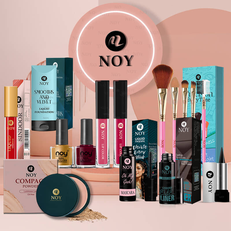 NOY Makeup Kit ( Compact,Mascara,Lipstick,Foundation,Nail Polish,Makeup Brush,Sindoor,Kajal,Eyeliner )