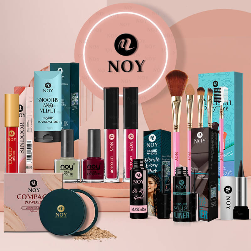 NOY Makeup Kit ( Compact,Mascara,Lipstick,Foundation,Nail Polish,Makeup Brush,Sindoor,Kajal,Eyeliner ) NOY Makeup Kit ( Compact,Mascara,Lipstick,Foundation,Nail Polish,Makeup Brush,Sindoor,Kajal,Eyeliner )