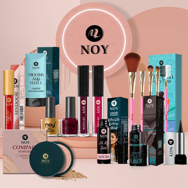 NOY Makeup Kit ( Compact,Mascara,Lipstick,Foundation,Nail Polish,Makeup Brush,Sindoor,Kajal,Eyeliner ) NOY Makeup Kit ( Compact,Mascara,Lipstick,Foundation,Nail Polish,Makeup Brush,Sindoor,Kajal,Eyeliner )