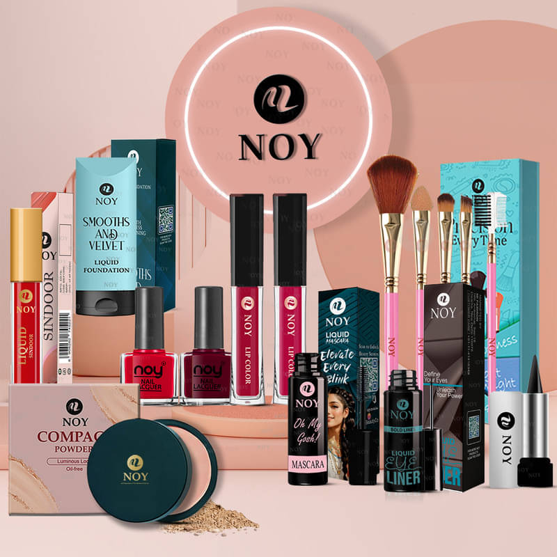 NOY Makeup Kit ( Compact,Mascara,Lipstick,Foundation,Nail Polish,Makeup Brush,Sindoor,Kajal,Eyeliner ) NOY Makeup Kit ( Compact,Mascara,Lipstick,Foundation,Nail Polish,Makeup Brush,Sindoor,Kajal,Eyeliner )