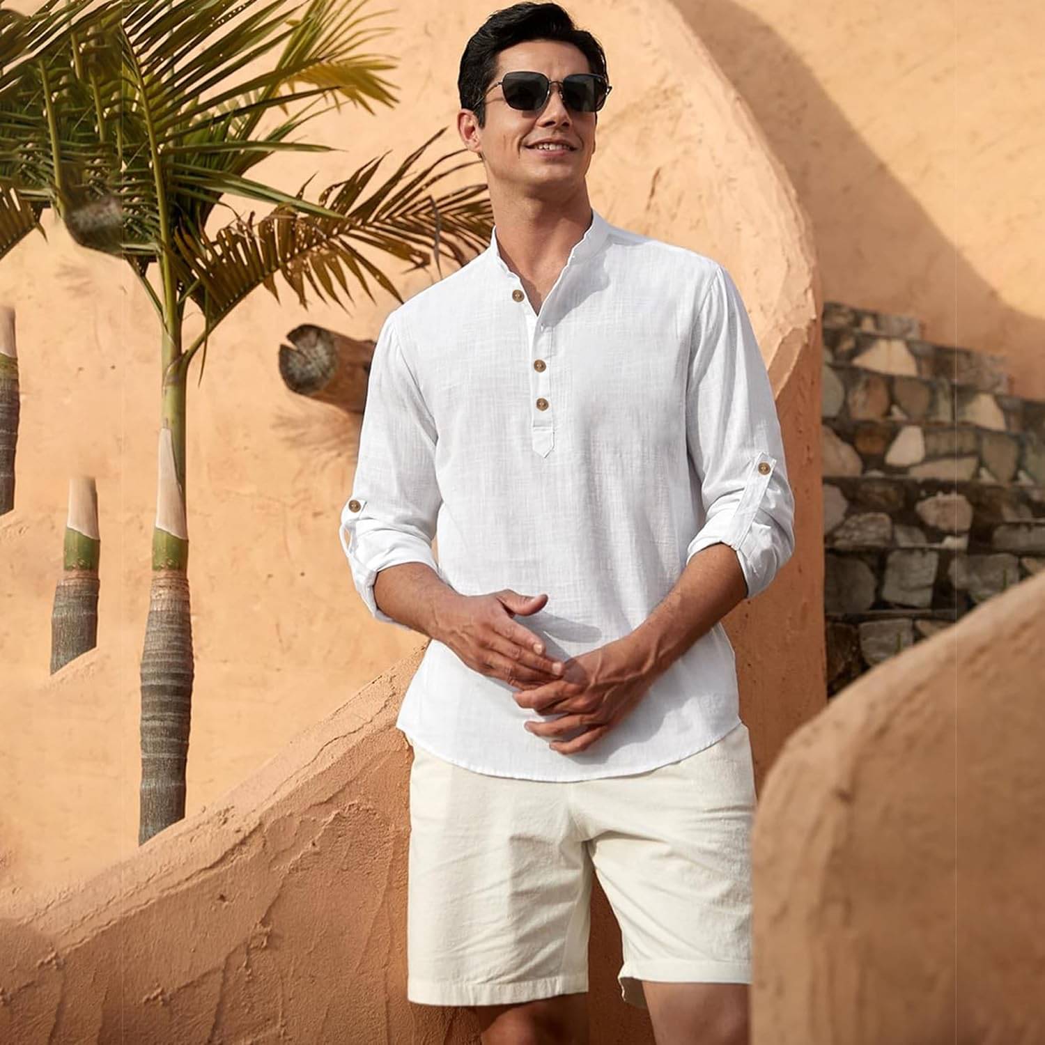 Navkanj White Cotton Blend Men's Shirt Style Kurta ( Pack of 1 ) Navkanj White Cotton Blend Men's Shirt Style Kurta ( Pack of 1 )