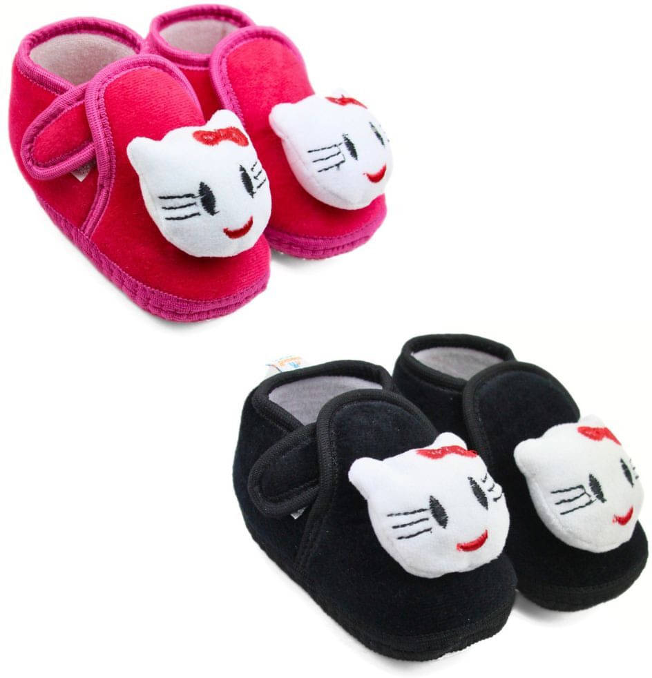     			Neska Moda - MultiColor Booties For Baby Boy & Baby Girl 6-12 Months ( Pack of 2 )