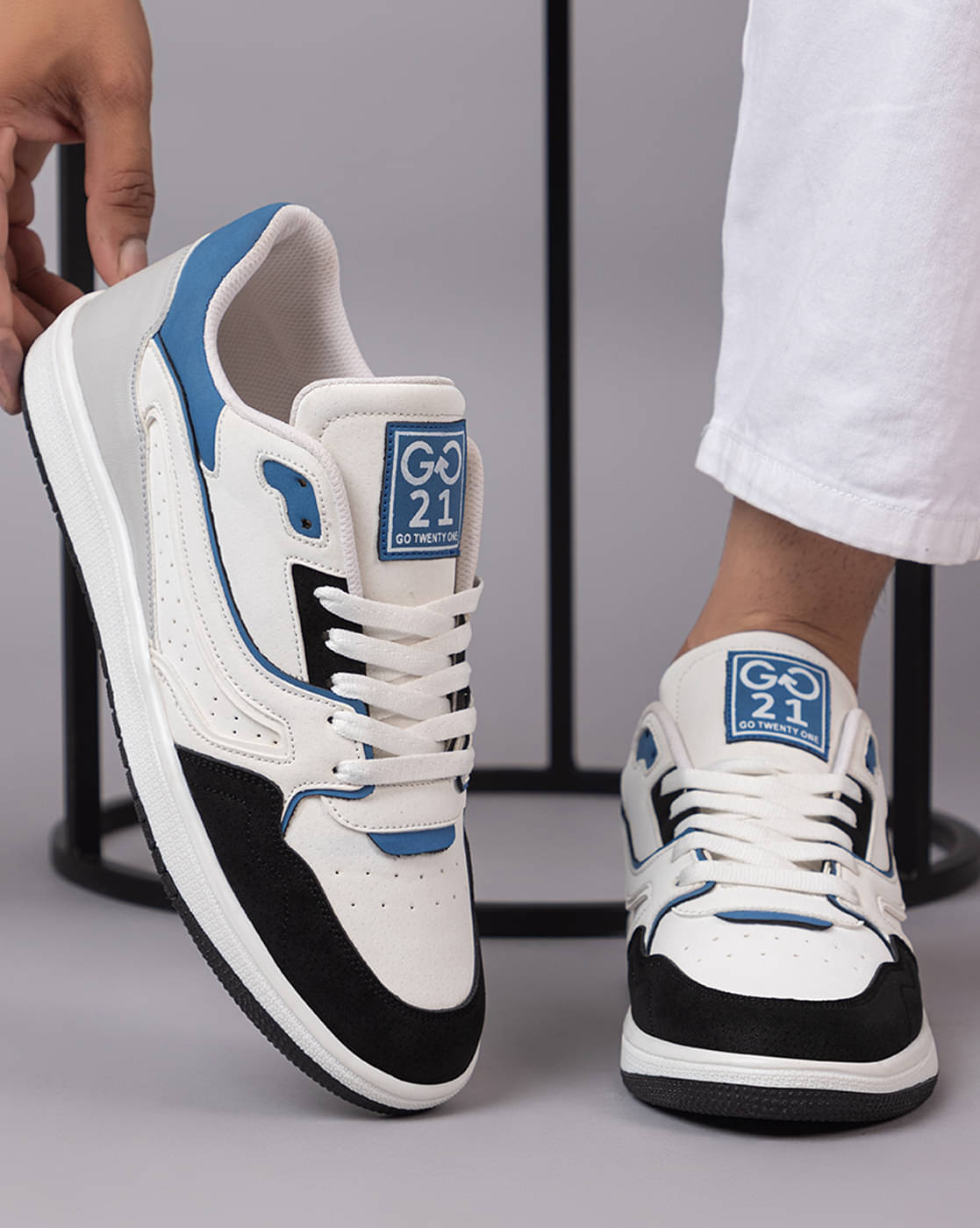     			RUN SEVEN ( by GO21 ) Comfort|Summer|Trendy|Walking White Men's Sneakers