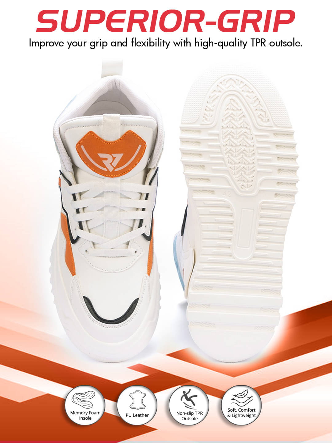     			RUN SEVEN ( by GO21 ) Lightweight|Comfort|Trendy|Walking Yellow Men's Sneakers