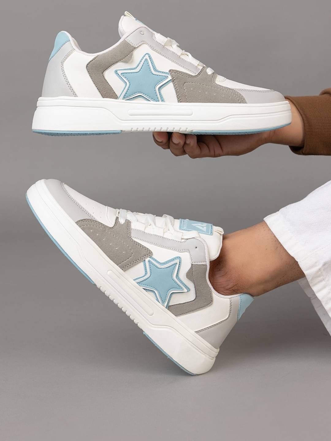     			RUN SEVEN ( by GO21 ) Soft Insole, Slip-Resistance|Chunky Grey Men's Sneakers