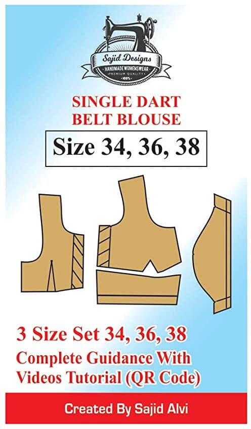     			Tailors Single Dart Belt Blouse 34,36,38 Set Of 3 Sizes… By Sajid Alvi